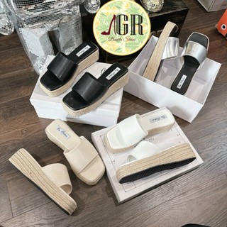 Dép xuồng cối bản da mềm phối màu cao 5 cm
