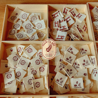 Tem nhãn vải cotton handmade
