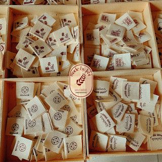 Tem nhãn vải cotton handmade