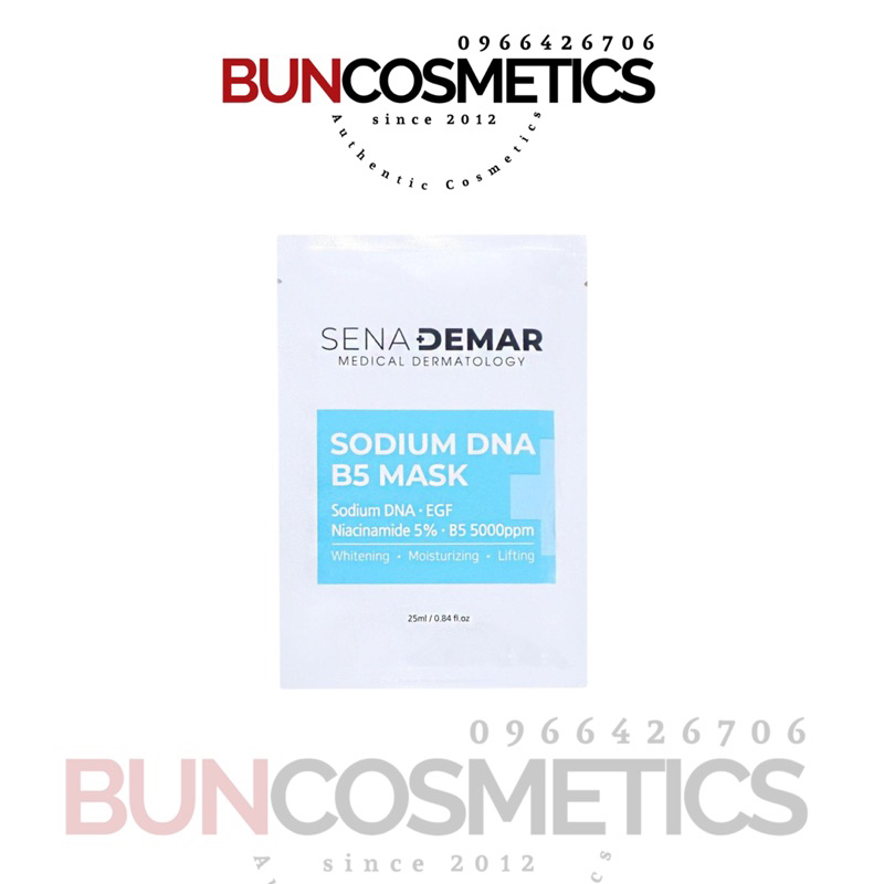 Mặt Nạ Sena Demar Sodium DNA B5 Hàn Quốc cấp ẩm phục hồi dưỡng trắng da