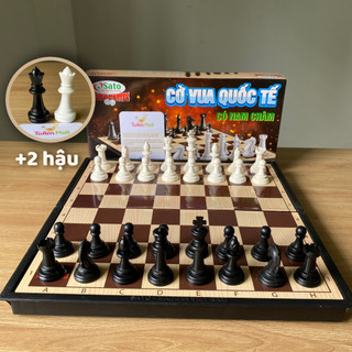 CỜ VUA QUỐC TẾ 2 - BÀN CỜ LỚN CÓ NAM CHÂM 31cm * 31 cm (SATO 041) - Made in Việt Nam