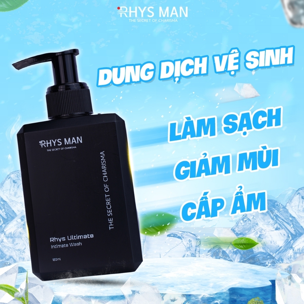 Dung dịch vệ sinh nam giới hương bạc hà RHYS MAN Rhys Ultimate 120ml