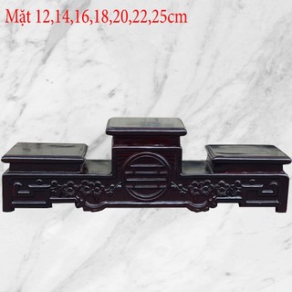 Tam sơn đế tam kê bát hương màu giả cổ cao cấp gỗ hương mặt 12,14,16,18,20,22,25cm