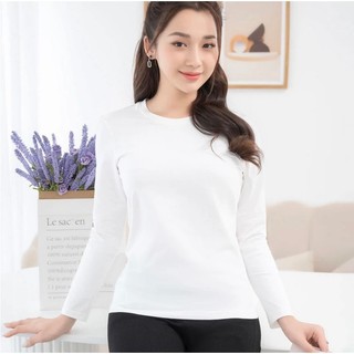 Áo thun nữ tay dài cổ tròn dáng ôm boby , áo phông tay dài trơn form ôm vải thun lạnh mềm mát