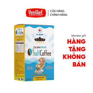 Membergift - cà phê muối vị nguyên bản saltcoffee hộp 9 gói x 18g