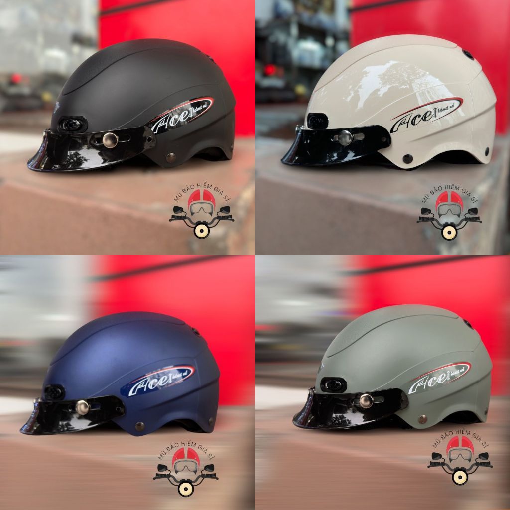 Mũ bảo hiểm GRS A102 nửa đầu chính hãng GRS có lưỡi trai cho nam và nữ form gọn nhẹ đội ôm đầu.