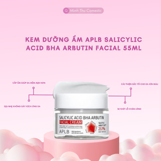 Kem Dưỡng Ẩm Giảm Mụn Trắng Da APLB Salicylic Acid BHA Arbutin Facial dung tích 55ml