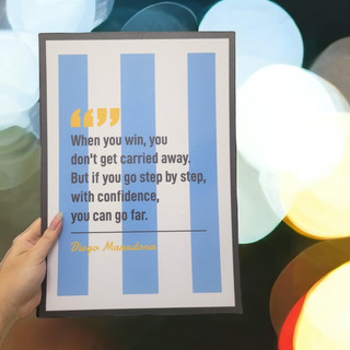 Ảnh shop chụp ⭐️ poster diego maradona quote cầu thủ nổi tiếng - tranh treo tường bóng đá⭐️ miễn phí ship
