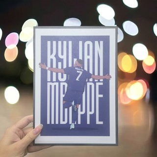 Freeship ⭐️ poster cầu thủ bóng đá kylian mbappe ' ver 1 ' - tranh decal dán tường - football player portrait print