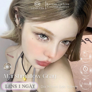  Lens Mắt Kính Áp Tròng Xám Tây Trầm Marshmallow Gray