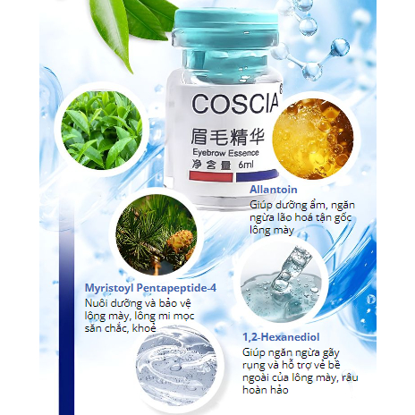 Serum Huyết Thanh Mọc Lông Mày, Râu, Tóc COSCIA - Tinh Chât COSCIA Kích Mọc Lông Mày, Râu, Tóc
