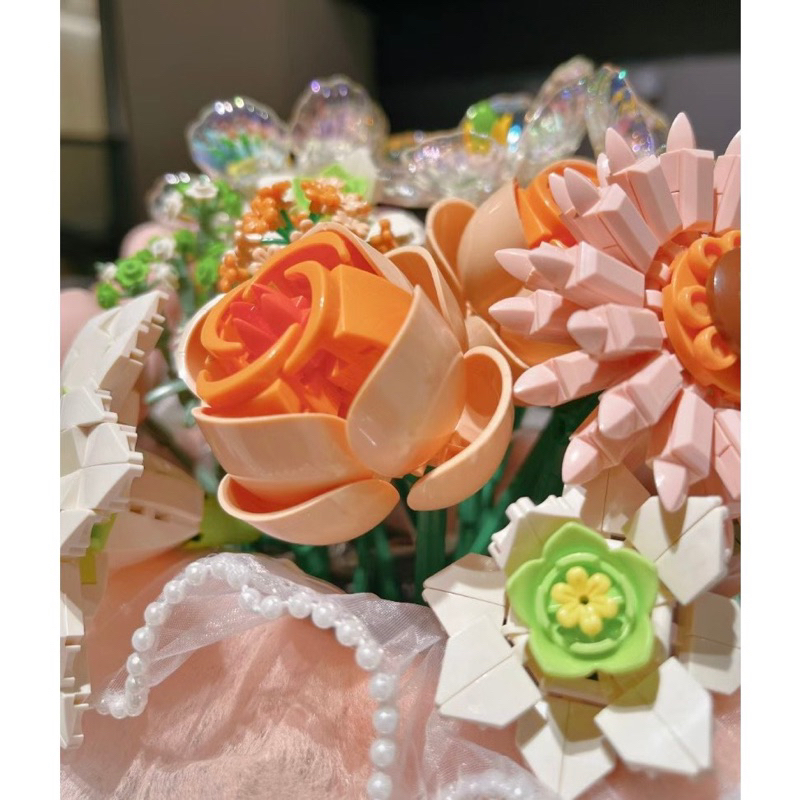 Bộ lắp ráp mô hình lẵng hoa, bó hoa sáng tạo