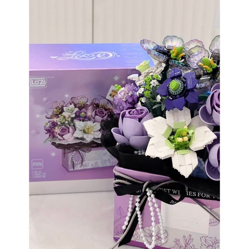 Bộ lắp ráp mô hình lẵng hoa, bó hoa sáng tạo