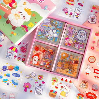 Miếng dán sticker hình thú cưng đáng yêu không thấm nước trang trí sổ tay