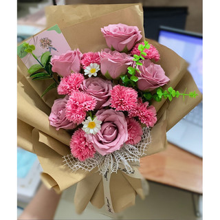 Bó hoa hồng nude - ảnh thật shop tự chụp