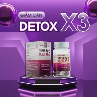Giảm Cân Super Detox Ngân 98 giảm cân đẹp dáng hộp 30 viên tặng kèm detox
