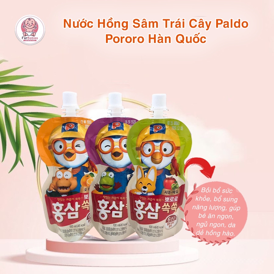 NƯỚC HỒNG SÂM TRÁI CÂY PORORO DATE 2025