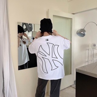Áo thun unisex form rộng áo thun m_l_b 009 logo bự 100% cotton