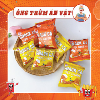 Gói snack cá viên chiên mini ba anh em food, bim bim cá viên chiên hadilao, ông trùm ăn vặt