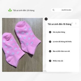 Tất sơ sinh 0-2 tuổi chất cotton dày dặn