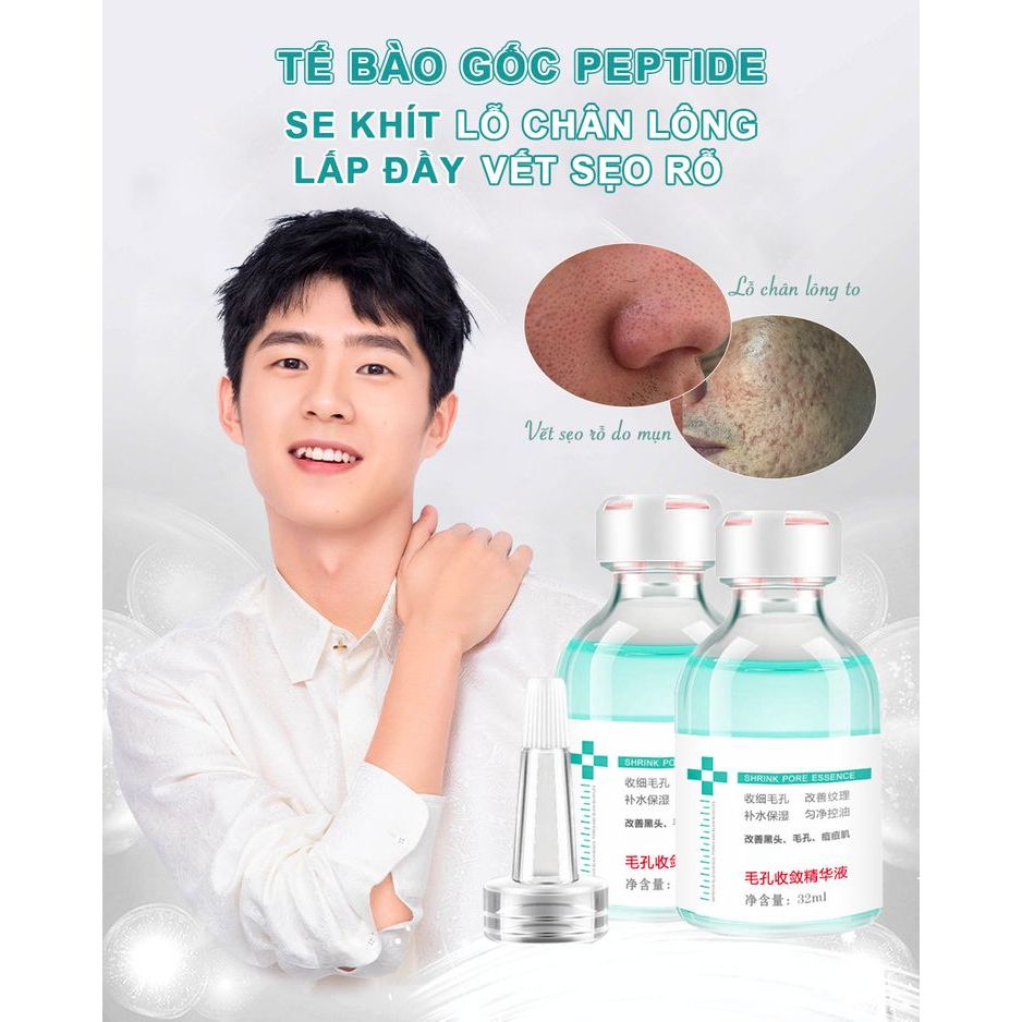 Serum Tế Bào Gốc PEPTIDE - Tinh Chất PEPTIDE Dưỡng Trắng Da, Trẻ Hóa Da, Lắp Đầy Vết Sẹo Rỗ Da Mịn Màng
