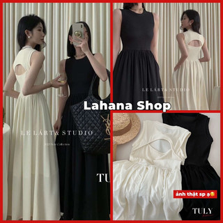 Lahana@ Váy Maxi Dài Xoè Khoét Lưng Quyến Rũ (sẵn+quà)