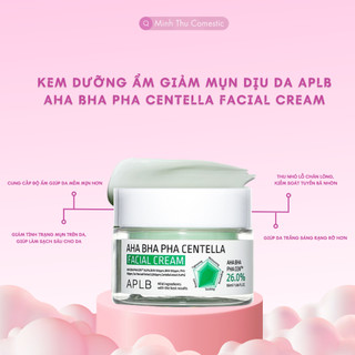 Kem Dưỡng Ẩm Giảm Mụn Dịu Da APLB AHA BHA PHA Centella Facial Cream dung tích 55ml