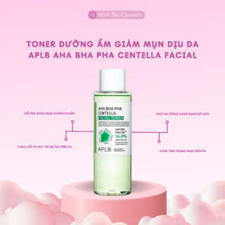 Toner Dưỡng Ẩm Giảm Mụn Dịu Da APLB AHA BHA PHA Centella Facial Toner dung tích 160ml