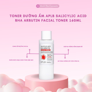 Toner Dưỡng Ẩm Giảm Mụn Trắng Da APLB Salicylic Acid BHA Arbutin Facial Toner dung tích 160ml