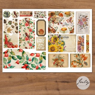 BỘ STICKERS KHỔ A4 - vintage pattern (Mã SP: 07142)