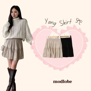 Váy nữ bồng bềnh địu đà dịu dàng đáng yêu dễ thương đơn giản Modlobe Yang skirt Hàn Quốc