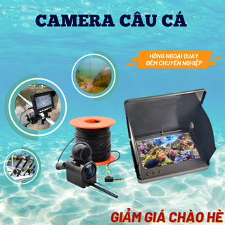 Camera câu cá - Máy dò soi cá dưới nước/ Camera chống nước quay nét, màn hình LCD 4.3inch - Có hồng ngoại quay đêm