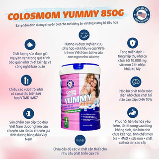 [XẢ KHO]Sữa Non Colosmom Yummy Số 1 (hộp 850gr)