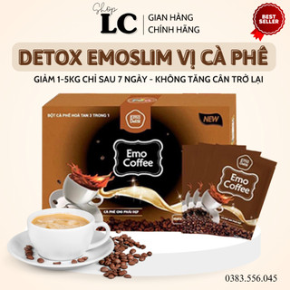 Cafe giảm cân - Emo coffee giảm mỡ bụng EMOSLIM  / Giảm nhanh 2-4kg chỉ sau 7 ngày/ Tặng chai pha 100ml