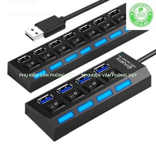 Hub USB 2.0 tốc độ cao, Cổng chia USB, Green keycap.