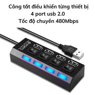 Hub USB 2.0 tốc độ cao, Cổng chia USB, Green keycap.