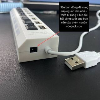 Hub USB 2.0 tốc độ cao, Cổng chia USB, Green keycap.