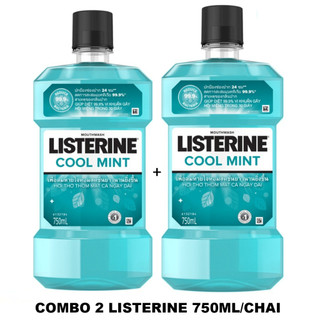 COMBO 2 CHAI NƯỚC SÚC MIỆNG LISTERINE - THÁI LAN - 750ml/chai
