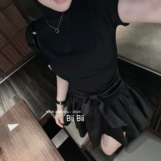 Váy Nơ Phối Zip Dáng Xoè Siêu Hot