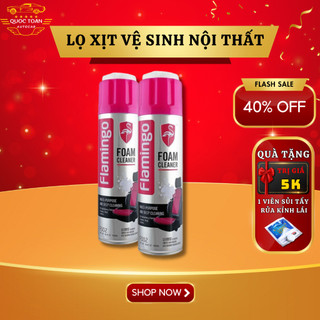 Bình xịt tẩy đa năng dạng bọt flamingo f002 650ml - vệ sinh nội thất oto, nội thất gia đình