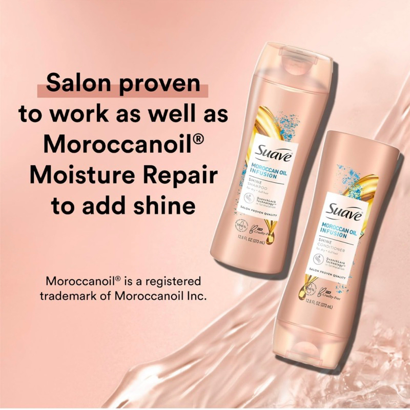 CẶP DẦU GỘI XẢ SUAVE MOROCCAN OIL INFUSION 532ml/ chai