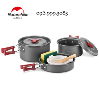 Bộ nồi dã ngoại 3 chiếc gọn nhẹ NatureHike NH15T203-G