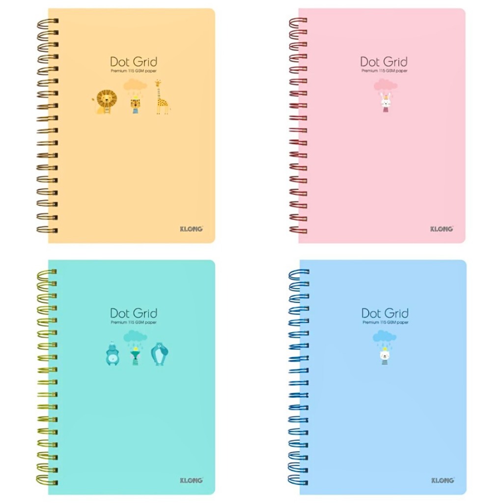 Sổ Dot Gird Lò Xo Kép KLong B5 (200 trang) - Sổ B5 Klong Ruột Chấm Dot Grid 115/76; MS: 960 - 962