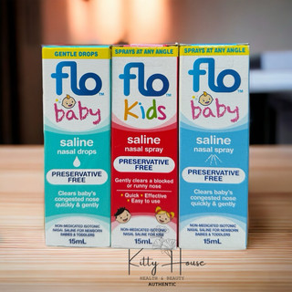 Nước muối xịt mũi kháng khuẩn Flo Baby Saline Nasal Spray/Drop chai 15ml