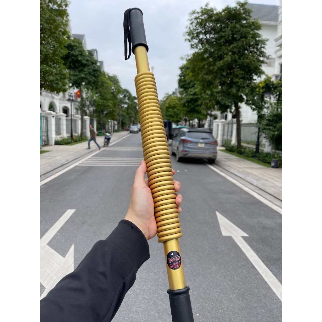Gậy Bẻ Tập Cơ Tay Gậy Lò Xo Thanh lò xo màu vàng 20kg 30kg,40kg,50kg,60kg