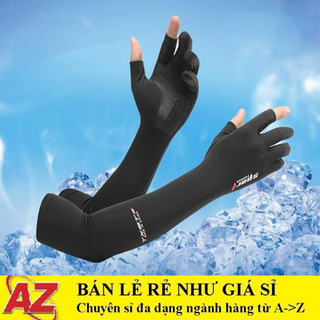  Găng Tay Ống Tay Chống Nắng Dài Sport Hở Ngón Chống Tia UV Vải Lụa Cao Cấp 