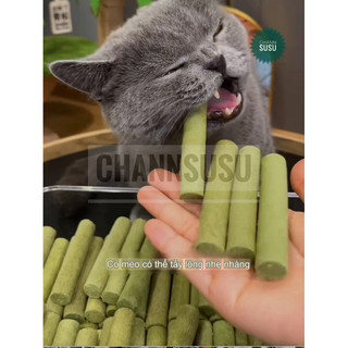 Thanh cỏ mèo bạc hà mix thịt gà hỗ trợ tiêu búi lông cho mèo