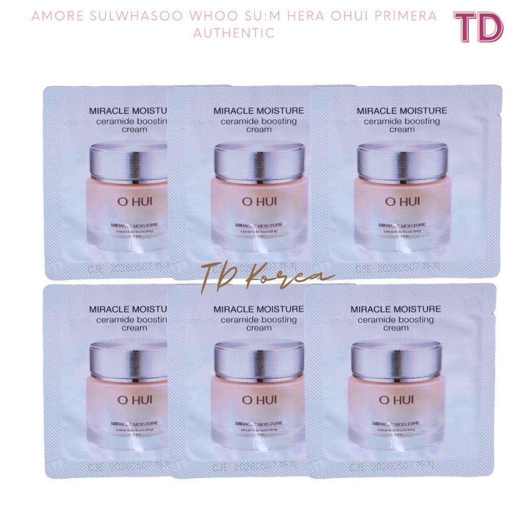 Gói kem dưỡng ohui miracle moisture ceramide boosting cream 1ml