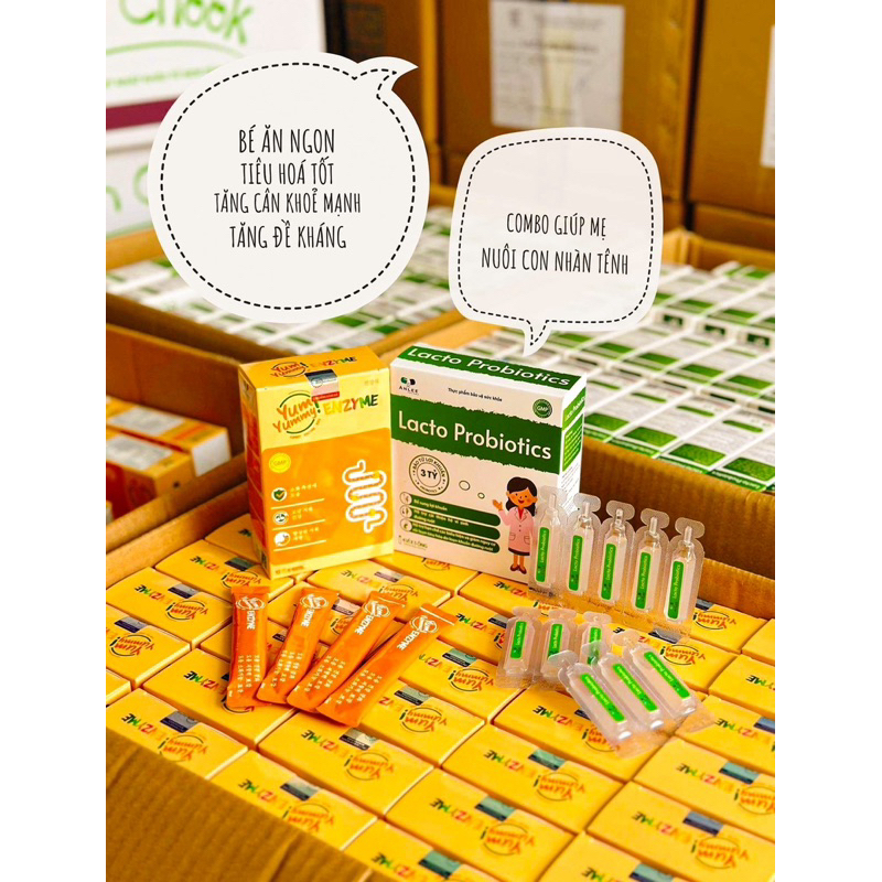 Siro ăn ngon yummy enzym  - Giúp bé ăn ngon, ngủ ngon, tăng cân, tăng đề kháng - Hộp 15 gói