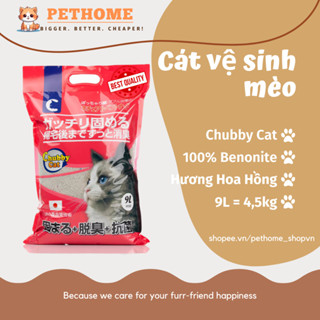 Cát Vệ Sinh Cho Mèo Chính Hãng Chubby Cat - Hương Hoa Hồng